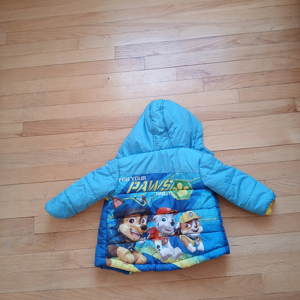 Paw Patrol Kids' Blue and Yellow Puffer Jacket - Picture 5 of 5